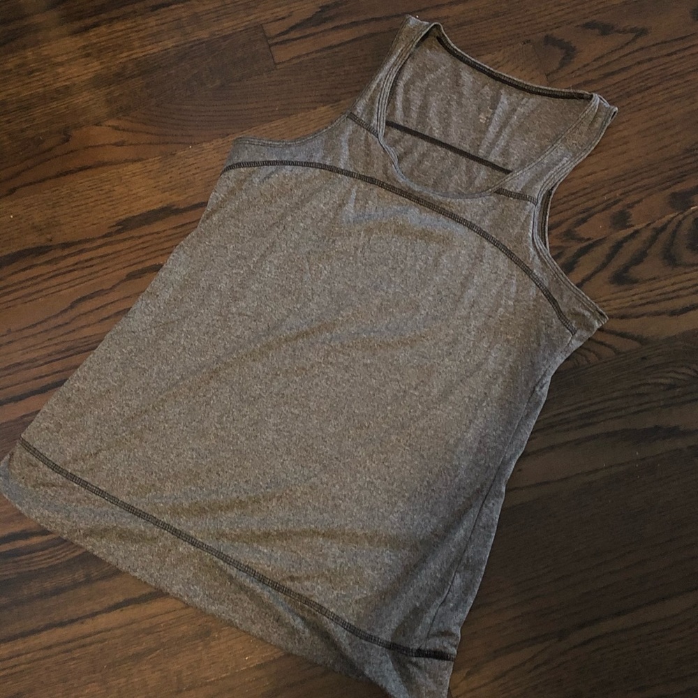 Grey athletic top